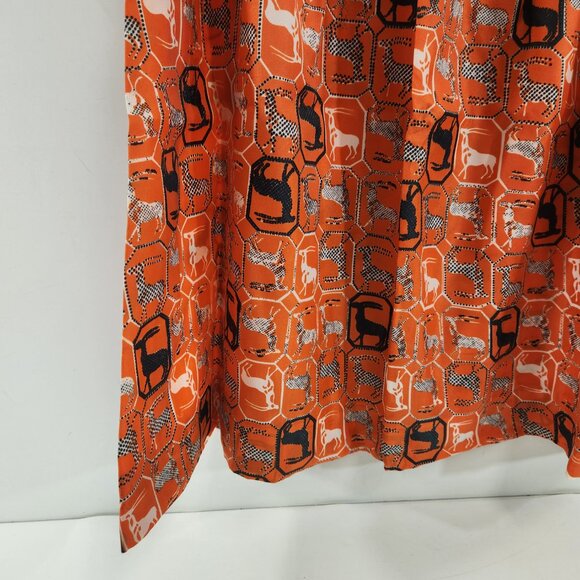 Handmade Year of the Rabbit Girls Orange Dress Vintage - Picture 2 of 8